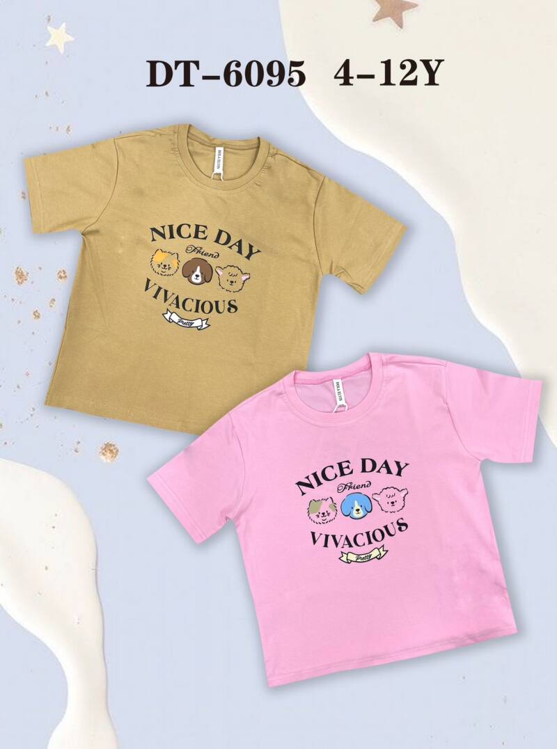 Bluzka dziewczęcy. Roz 4-12, Mix Kolor Paczka 5 szt. 1